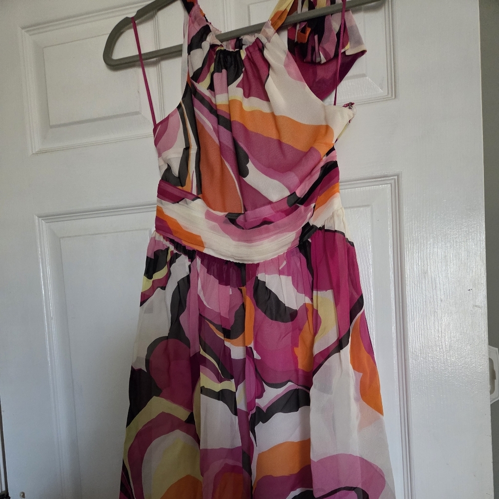 Express Vibrant Multicolor Sleeveless Dress